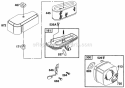 Air Cleaner Grp Muffler Grp Diagram and Parts List for 282707-0026-01  Briggs and Stratton Engine